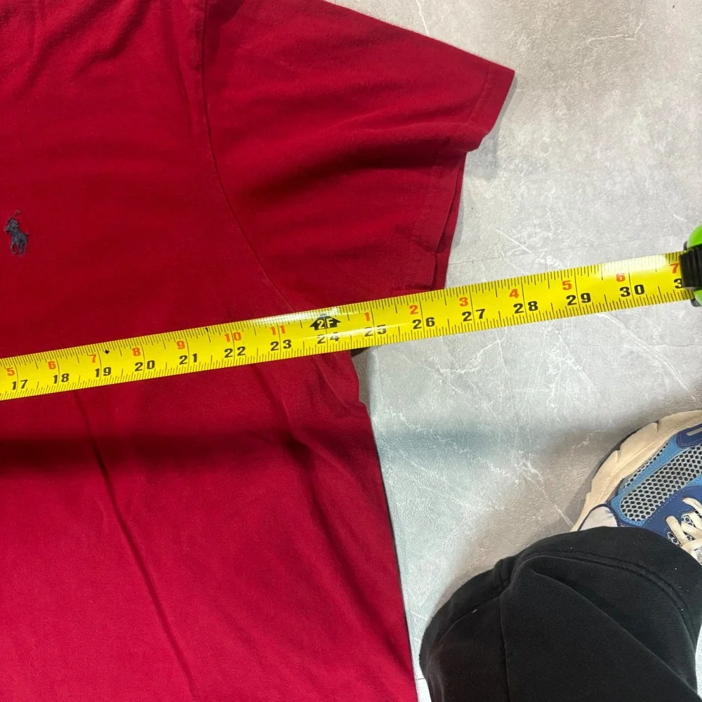 Polo Ralph Lauren Mens XL Red Short Sleeve Crewneck Cotton Pony Logo T-Shirt